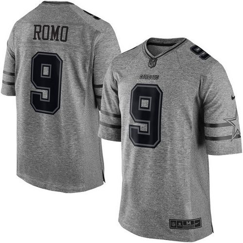 Dallas Cowboys #9 Tony Romo Gray Men's Stitched Limited Gridiron Gray Jersey Men's cheap jerseys for sale - CheapJerseys.Shop