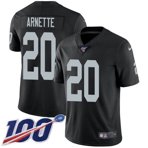 Las Vegas Raiders #20 Damon Arnette Black Team Color Youth Stitched 100th Season Vapor Untouchable Limited Jersey Youth cheap jerseys for sale - CheapJerseys.Shop