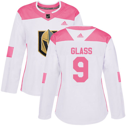 Golden Vegas Golden Knights #9 Cody Glass White/Pink Authentic Fashion Women's Stitched Jersey Womens cheap jerseys for sale - CheapJerseys.Shop