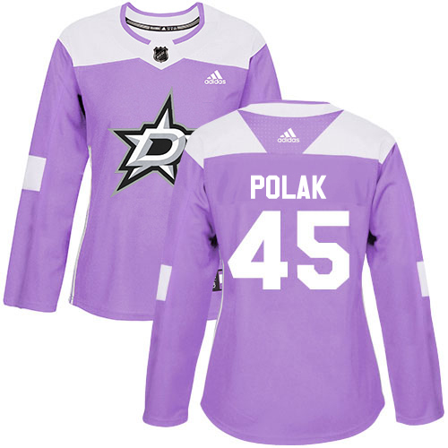 Dallas Stars #45 Roman Polak Purple Authentic Fights Cancer Women's Stitched Jersey Womens cheap jerseys for sale - CheapJerseys.Shop
