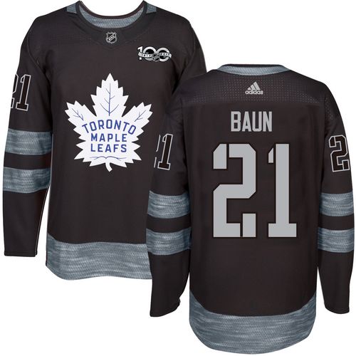 Maple Toronto Maple Leafs #21 Bobby Baun Black 1917-2017 100th Anniversary Stitched Jersey Men's cheap jerseys for sale - CheapJerseys.Shop