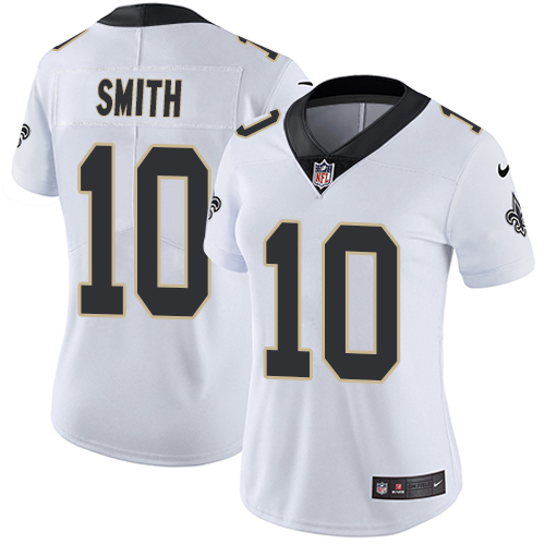 New Orleans Saints #10 Tre'Quan Smith White Women's Stitched Vapor Untouchable Limited Jersey Womens cheap jerseys for sale - CheapJerseys.Shop