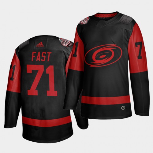 Carolina Carolina Hurricanes #71 Jesper Fast Black Men's 2021 Stadium Series Outdoor Game Jersey Men's cheap jerseys for sale - CheapJerseys.Shop