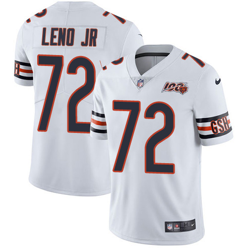Chicago Bears #72 Charles Leno Jr White Men's 100th Season Stitched Vapor Untouchable Limited Jersey Men's cheap jerseys for sale - CheapJerseys.Shop