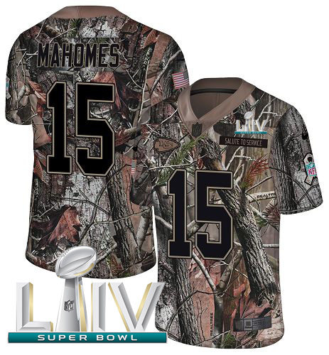 Chiefs #15 Patrick Mahomes Camo Super Bowl LIV 2020 Men's Stitched Limited Rush Realtree Jersey cheap jerseys for sale - CheapJerseys.Shop
