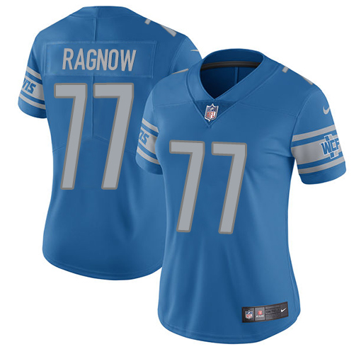 Detroit Lions #77 Frank Ragnow Light Blue Team Color Women's Stitched Vapor Untouchable Limited Jersey Womens cheap jerseys for sale - CheapJerseys.Shop