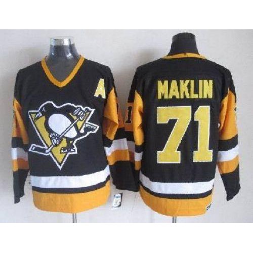 Pittsburgh Penguins #71 Evgeni Malkin Black CCM Throwback Stitched Jersey Men's cheap jerseys for sale - CheapJerseys.Shop