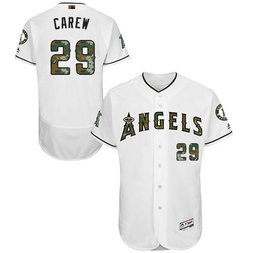 Los Angeles Angels of Anaheim #29 Rod Carew White Flexbase Authentic Collection Memorial Day Stitched Jersey Men's cheap jerseys for sale - CheapJerseys.Shop
