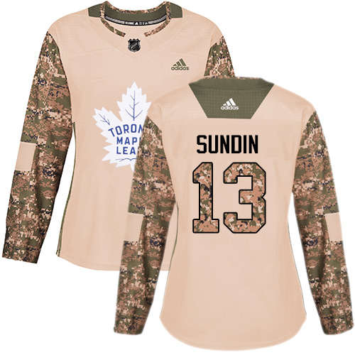 Maple Toronto Maple Leafs #13 Mats Sundin Camo Authentic 2017 Veterans Day Women's Stitched Jersey Womens cheap jerseys for sale - CheapJerseys.Shop