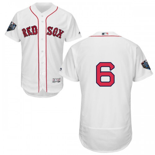 Boston Red Sox #6 Johnny Pesky White Flexbase Authentic Collection 2018 World Series Stitched Jersey Men's cheap jerseys for sale - CheapJerseys.Shop