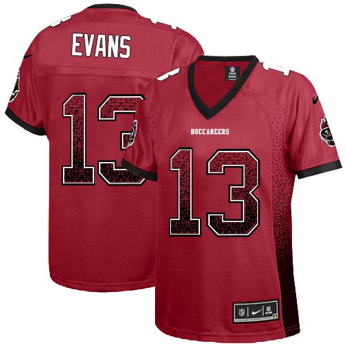 Buccaneers #13 Mike Evans Red Team Color Women's Stitched Elite Drift Fashion Jersey cheap jerseys for sale - CheapJerseys.Shop