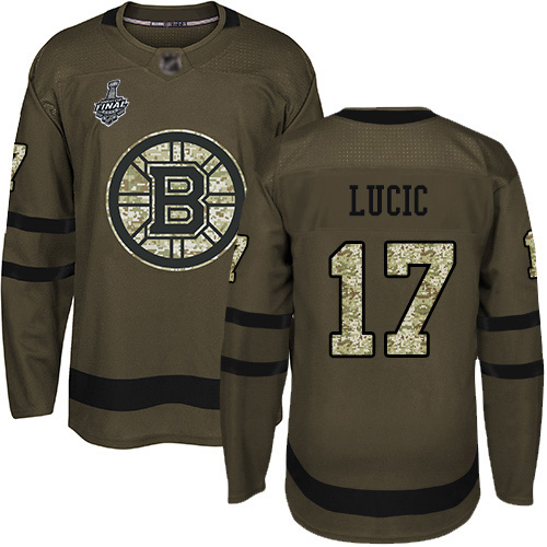 Boston Bruins #17 Milan Lucic Green Salute to Service Stanley Cup Final Bound Stitched Jersey Men's cheap jerseys for sale - CheapJerseys.Shop
