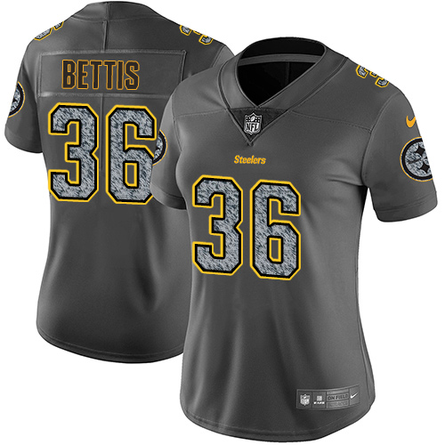 Steelers #36 Jerome Bettis Gray Static Women's Stitched Vapor Untouchable Limited Jersey cheap jerseys for sale - CheapJerseys.Shop