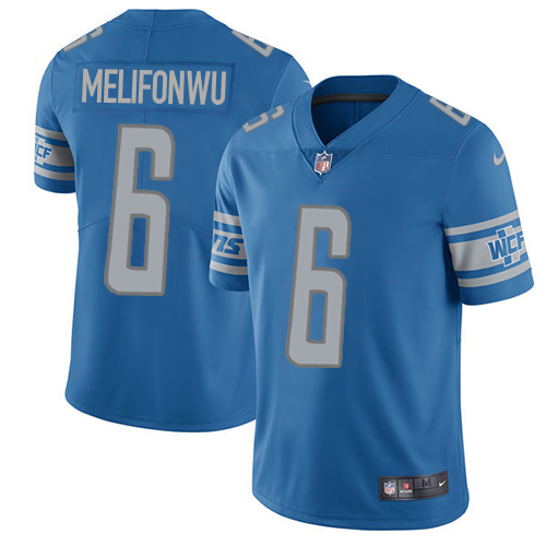 Lions #6 Ifeatu Melifonwu Blue Team Color Men's Stitched Vapor Untouchable Limited Jersey cheap jerseys for sale - CheapJerseys.Shop