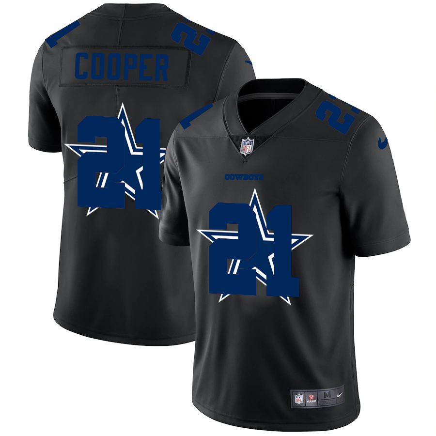 Dallas Cowboys #21 Ezekiel Elliott Men's Team Logo Dual Overlap Limited Jersey Black cheap jerseys for sale - CheapJerseys.Shop