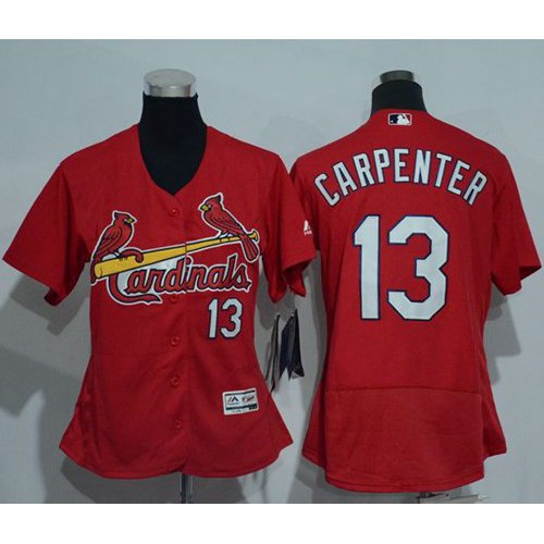 St.Louis Cardinals #13 Matt Carpenter Red Flexbase Authentic Women's Stitched Jersey Womens cheap jerseys for sale - CheapJerseys.Shop