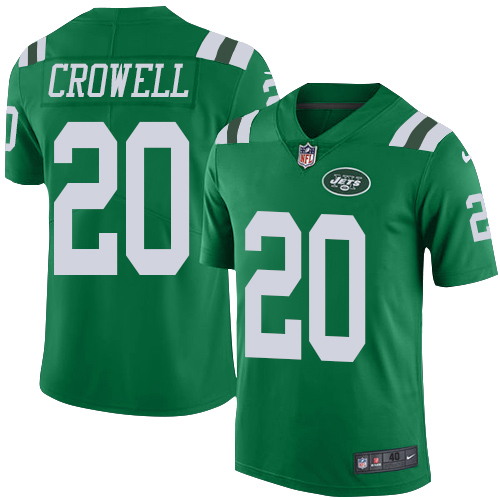 New York Jets #20 Isaiah Crowell Green Men's Stitched Elite Rush Jersey Men's cheap jerseys for sale - CheapJerseys.Shop