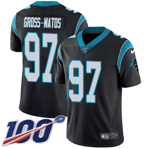 Carolina Panthers #97 Yetur Gross-Matos Black Team Color Men's Stitched 100th Season Vapor Untouchable Limited Jersey Men's cheap jerseys for sale - CheapJerseys.Shop