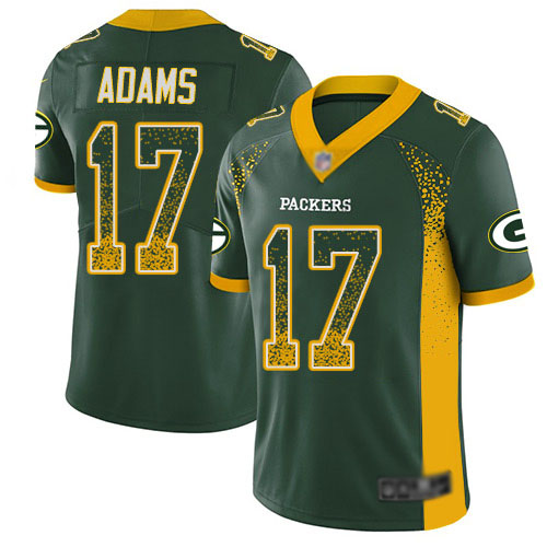 Packers #17 Davante Adams Green Team Color Men's Stitched Limited Rush Drift Fashion Jersey cheap jerseys for sale - CheapJerseys.Shop