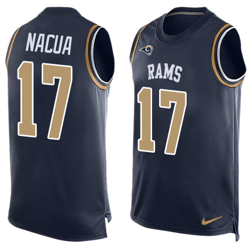 Rams #17 Puka Nacua Navy Blue Team Color Men's Stitched Limited Tank Top Jersey cheap jerseys for sale - CheapJerseys.Shop
