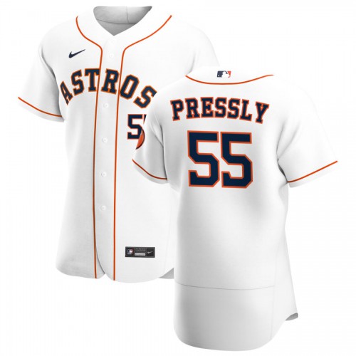 Houston Houston Astros #55 Ryan Pressly Men's White Home 2020 Authentic Player Jersey Men's cheap jerseys for sale - CheapJerseys.Shop
