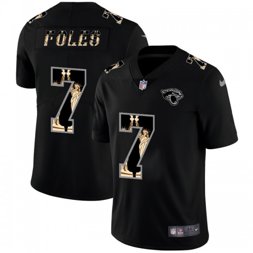 Jacksonville Jacksonville Jaguars #7 Nick Foles Carbon Black Vapor Statue Of Liberty Limited Jersey Men's cheap jerseys for sale - CheapJerseys.Shop
