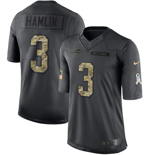 Bills #3 Damar Hamlin Black Youth Stitched Limited 2016 Salute To Service Jersey cheap jerseys for sale - CheapJerseys.Shop