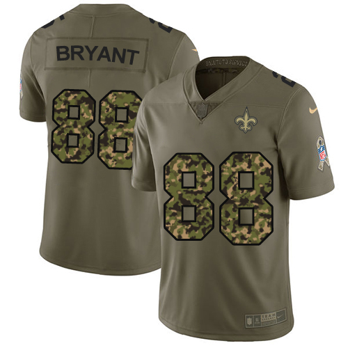 New Orleans Saints #88 Dez Bryant Olive/Camo Men's Stitched Limited 2017 Salute To Service Jersey Men's cheap jerseys for sale - CheapJerseys.Shop