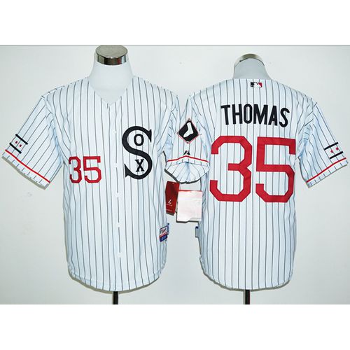 Chicago White Sox #35 Frank Thomas White(Black Strip) Cooperstown Stitched Jersey Men's cheap jerseys for sale - CheapJerseys.Shop