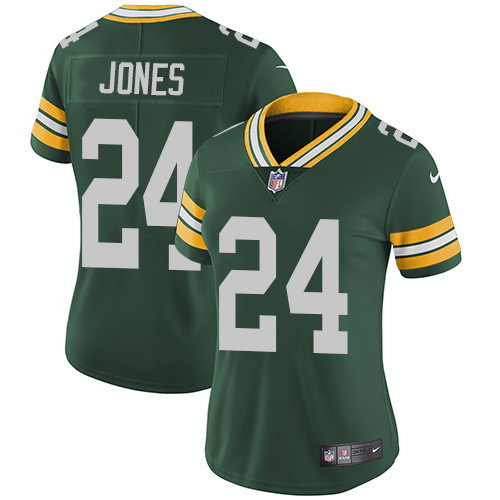 Green Bay Packers #24 Josh Jones Green Team Color Women's Stitched Vapor Untouchable Limited Jersey Womens cheap jerseys for sale - CheapJerseys.Shop