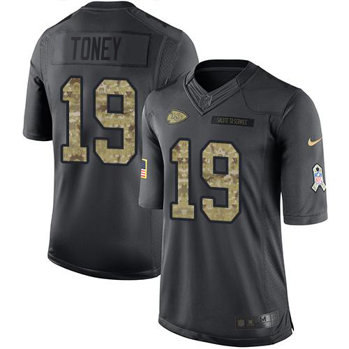 Chiefs #19 Kadarius Toney Black Youth Stitched Limited 2016 Salute To Service Jersey cheap jerseys for sale - CheapJerseys.Shop