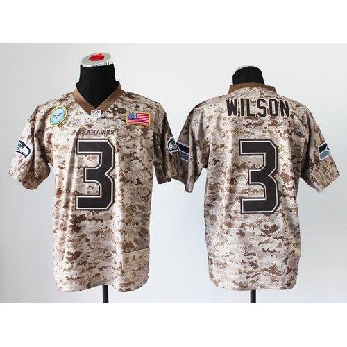 Seattle Seahawks #3 Russell Wilson Camo Men's Stitched New Elite USMC Jersey Men's cheap jerseys for sale - CheapJerseys.Shop