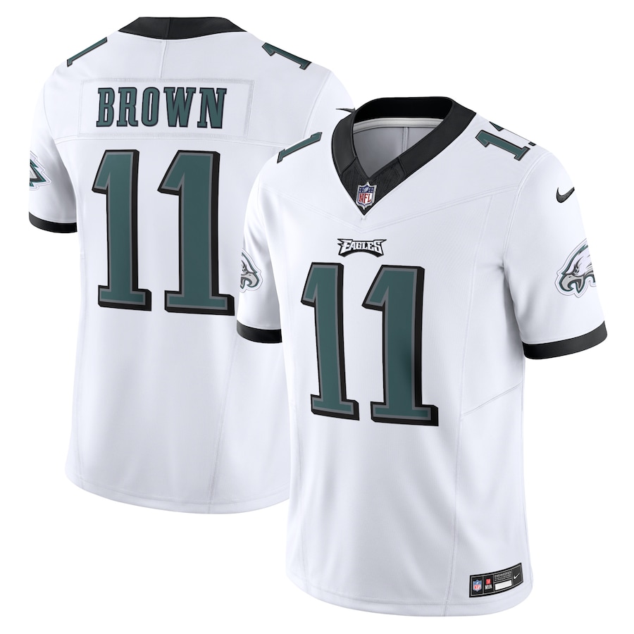 Philadelphia Eagles #11 A.J. Brown Men's White Vapor F.U.S.E. Limited Jersey cheap jerseys for sale - CheapJerseys.Shop