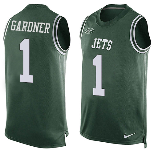 Jets #1 Ahmad Sauce Gardner Green Team Color Men's Stitched Limited Tank Top Jersey cheap jerseys for sale - CheapJerseys.Shop