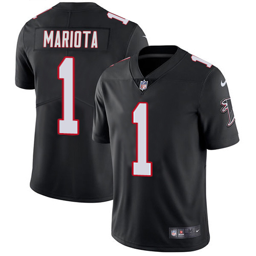 Falcons #1 Marcus Mariota Black Alternate Men's Stitched Vapor Untouchable Limited Jersey cheap jerseys for sale - CheapJerseys.Shop