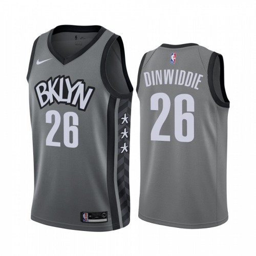 Brooklyn Nets #26 Spencer Dinwiddie Gray Youth Swingman Statement Edition Jersey Youth cheap jerseys for sale - CheapJerseys.Shop