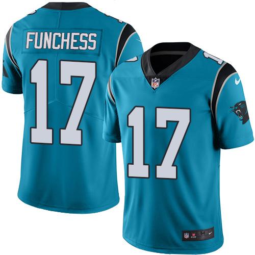 Carolina Panthers #17 Devin Funchess Blue Men's Stitched Limited Rush Jersey Men's cheap jerseys for sale - CheapJerseys.Shop