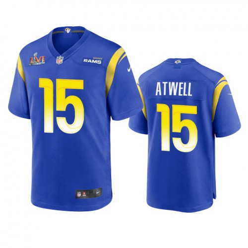 Los Angeles Los Angeles Rams #15 Tutu Atwell Men's Super Bowl LVI Patch Game Jersey - Royal Men's cheap jerseys for sale - CheapJerseys.Shop