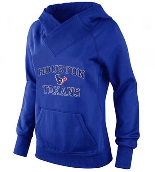 Women's Houston Texans Heart & Soul Pullover Hoodie Blue cheap jerseys for sale - CheapJerseys.Shop
