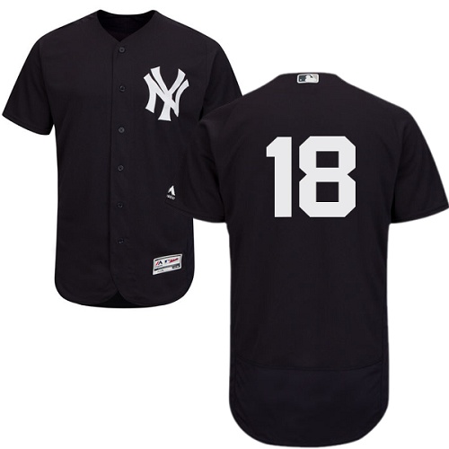 New York Yankees #18 Don Larsen Navy Blue Flexbase Authentic Collection Stitched Jersey Men's cheap jerseys for sale - CheapJerseys.Shop