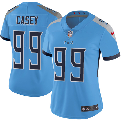Tennessee Titans #99 Jurrell Casey Light Blue Alternate Women's Stitched Vapor Untouchable Limited Jersey Womens cheap jerseys for sale - CheapJerseys.Shop
