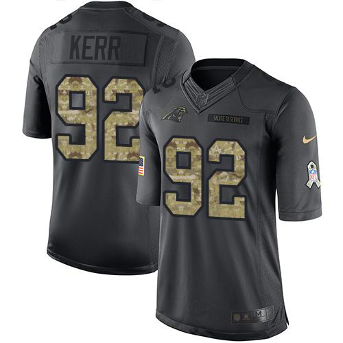 Carolina Panthers #92 Zach Kerr Black Men's Stitched Limited 2016 Salute to Service Jersey Men's cheap jerseys for sale - CheapJerseys.Shop