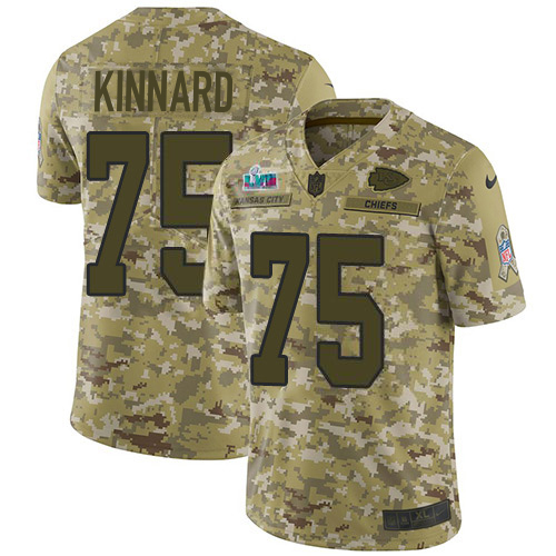 Chiefs #75 Darian Kinnard Camo Super Bowl LVII Patch Youth Stitched Limited 2018 Salute To Service Jersey cheap jerseys for sale - CheapJerseys.Shop