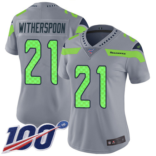 Seahawks #21 Devon Witherspoon Gray Women's Stitched Limited Inverted Legend 100th Season Jersey cheap jerseys for sale - CheapJerseys.Shop