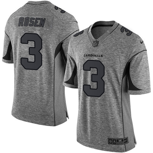 Arizona Cardinals #3 Josh Rosen Gray Men's Stitched Limited Gridiron Gray Jersey Men's cheap jerseys for sale - CheapJerseys.Shop