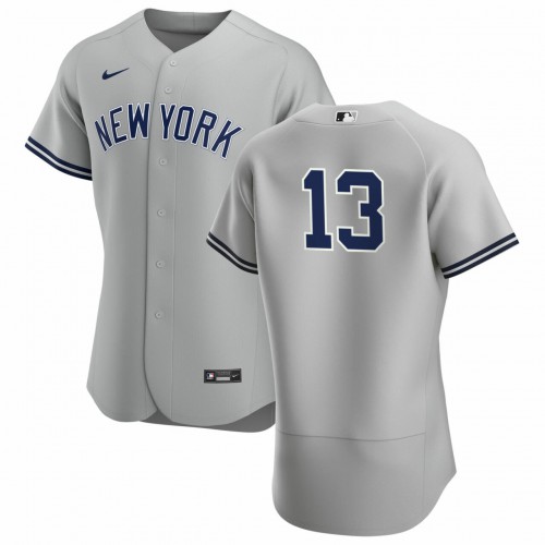 New York New York Yankees #13 Joey Gallo Men's Gray Authentic Road Jersey - No Name Men's cheap jerseys for sale - CheapJerseys.Shop