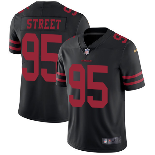 San Francisco 49ers #95 Kentavius Street Black Alternate Men's Stitched Vapor Untouchable Limited Jersey Men's cheap jerseys for sale - CheapJerseys.Shop