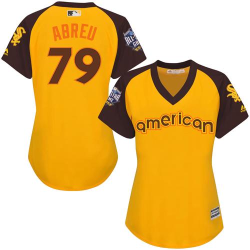 Chicago White Sox #79 Jose Abreu Gold 2016 All-Star American League Women's Stitched Jersey Womens cheap jerseys for sale - CheapJerseys.Shop