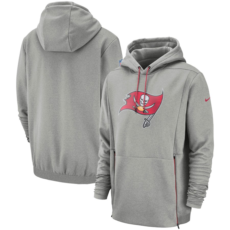 Tampa Bay Buccaneers Sideline Performance Player Pullover Hoodie Gray cheap jerseys for sale - CheapJerseys.Shop