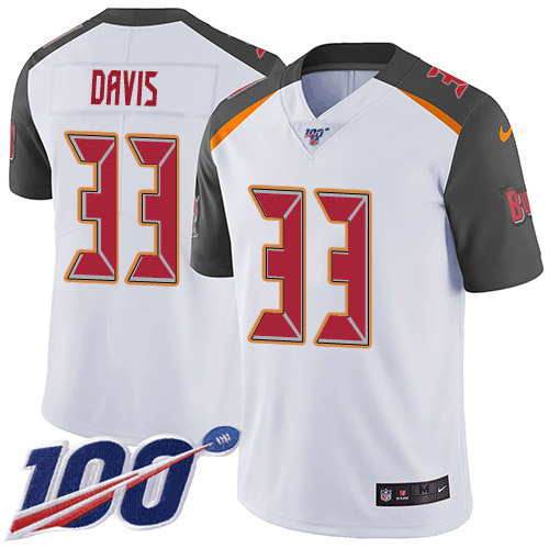 Tampa Bay Buccaneers #33 Carlton Davis III White Youth Stitched 100th Season Vapor Limited Jersey Youth cheap jerseys for sale - CheapJerseys.Shop